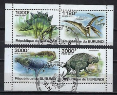 Burundi 2011 Animaux Préhistoriques (64) Yvert Timbres Du Bloc 153 Oblitérés Used - Used Stamps