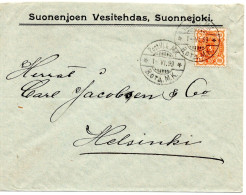 78339 - Finnland - 1899 - 20P Wappen EF A Bf BahnpostStpl POSTILJ.K. M-K -> HELSINGFORS - Brieven En Documenten