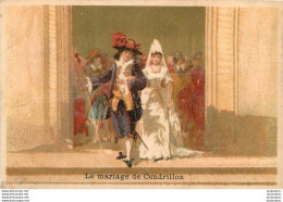 CHROMO DOREE  LE MARIAGE DE CENDRILLON  DOS VIERGE - Sonstige & Ohne Zuordnung