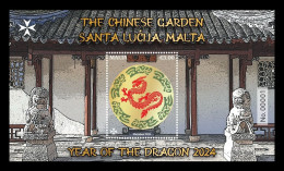 Malta 2024 Mih. 2275 (Bl.102) Lunar New Year. Year Of The Dragon. Chinese Garden In Santa Lucija MNH ** - Malta