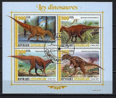 Centrafrique 2021 Animaux Préhistoriques (65) Yvert N° 7907 à 7910 Oblitérés Used - Repubblica Centroafricana