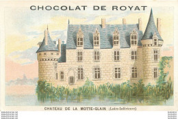 CHROMO CHOCOLAT DE ROYAT CHATEAU DE LA MOTTE GLAIN  EDITION VIEILLEMARD - Otros & Sin Clasificación