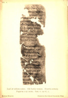 Leaf Of Vellum Codex Latin 4th Century Manuscript Old Museum Postcard - Oggetti D'arte