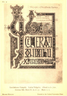 Lindisfarne Gospels Latin Vulgate Manuscript 700AD Old Postcard - Objetos De Arte