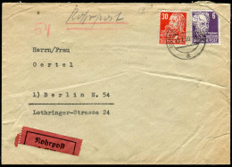 DDR, 1950, 213, 222, Brief - Andere & Zonder Classificatie