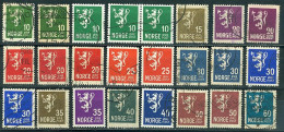 Norvège Série Courante Lot De Timbres Entre N° Y&T 112 Et 182 Oblitérés à Voir - Gebraucht