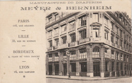 MANUFACTURE DE DRAPERIES.   MEYER & BERNHEIM ; BORDEAUX 4 PLACE DU VIEUX MARCHE - Judaísmo