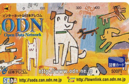 Japan Prepaid Libary Card 500 - Drawing Dogs - Japon