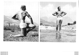 PHOTO HOMME EN MAILLOT DE BAIN CULTURISME CULTURISTE  FORMAT  21 X 14 CM - Sporten