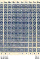 FEUILLE DE 100 TIMBRES  DEUTSCHE POST 80 PFENNIG - Otros & Sin Clasificación