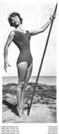 PHOTO  FEMME MAILLOT DE BAIN  BORD DE MER FORMAT 13.50 X 6.50 CM - Pin-ups