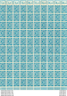 FEUILLE DE 100 TIMBRES  DEUTSCHE POST 20 PFENNIG - Autres & Non Classés