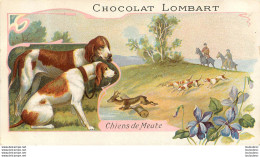 CHROMO  CHOCOLAT LOMBART CHIENS DE MEUTE - Lombart