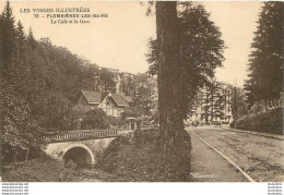 PLOMBIERES LES BAINS LE CAFE ET LA GARE - Plombieres Les Bains