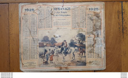 CALENDRIER ALMANACH DES POSTES 1925 DEPARTEMENT DE LA LOZERE - Formato Grande : 1921-40