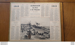 CALENDRIER ALMANACH DES POSTES 1913 DEPARTEMENT DE LA LOZERE - Tamaño Grande : 1901-20