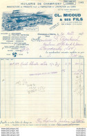 FACTURE 1937  CL. MICOUD ET SES FILS HUILERIE DE CHAMPIGNY SUR MARNE - 1900 – 1949
