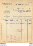 FACTURE 1926 ANCIENS ETS FREMIER HUILES MINERALES AMERICAINES MASSILIA  A PARIS - 1900 – 1949