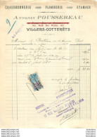FACTURE 1924 ANTONIN POUSSEREAU CHAUDRONNERIE PLOMBERIE VILLERS COTTERETS - 1900 – 1949