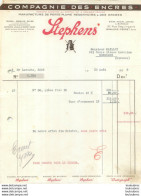FACTURE 1939 STEPHENS COMPAGNIE DES ENCRES  LEVALLOIS PERRET - 1900 – 1949