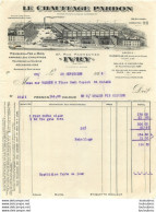 FACTURE 1932 LE CHAUFFAGE PARDON 27 RUE PARMENTIER A IVRY - 1900 – 1949
