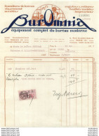 FACTURE 1937 BUR OMNIA FOURNITURES DE BUREAU  PARIS - 1900 – 1949