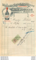 FACTURE 1922  G.A.  JOURDE LIQUEUR CORDIAL MEDOC A BORDEAUX - 1900 – 1949