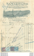 FACTURE 1923 GRANDS MAGASINS DE LA SAMARITAINE ERNEST COGNACQ 75 RUE DE RIVOLI PARIS - 1900 – 1949