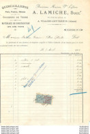 FACTURE 1923 A. LAMICHE QUINCAILLERIE A VILLERS COTTERETS - 1900 – 1949