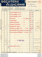 FACTURE 1950 BISCUITERIE  ALSACIENNE MAISONS ALFORT - 1950 - ...