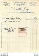 FACTURE 1930 DEVILLE JOLY AUTOMOBILES DE TOUTES MARQUES CHATEAU THIERRY - 1900 – 1949