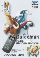 Japan Prepaid Quo Card 1000 - Drawing Mammut Guideman JVC Advertisement Spaceship Car - Japón