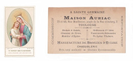 Ce Chapelet Sera Ta Sauvegarde, Vierge Marie, Chromo À Sainte Germaine, Maison Auriac, Toulouse, Bronzes D'église - Images Religieuses