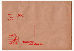 26831 " LAMBRETTA CLUB D'ITALIA-BUSTA DEL SOCIO 1962-CONDIZIONI PARI AL NUOVO "   Cm.18 X 25 CIRCA - Zonder Classificatie
