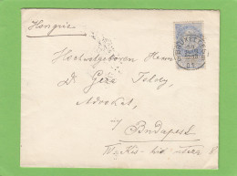 LETTRE DE BRUXELLES AVEC COB NO 59 POUR BUDAPEST, HONGRIE. - 1893-1900 Barba Corta