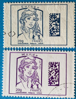 France 2015 : Type Marianne De Ciappa Et Kawena, Marianne Datamatrix N° 4975 à 4976 Oblitéré - Used Stamps