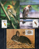 JERSEY 1988 WILDLIFE PRESERVATION TRUST FAUNA ANIMALS COMPLETE SET SERIE COMPLETA MAXI MAXIMUM CARD CARTE - Jersey