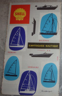 Carte Routière Shell  Cartoguide Nautique  1965 / 66 - Strassenkarten