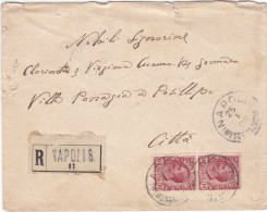 REGNO - ITALIA - NAPOLI - BUSTA -  VIAGGIATA PER CITTA' - 1908 - Poststempel