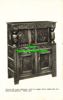 R619552 Carved Oak Court Cupboard With Two Upper Doors Inlaid And Two Lower Door - Mondo