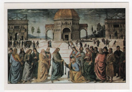 AK 210144 ART / PAINTING ... - Pietro Perugino - Christus übergibt Petrus Die Schlüssel Zum Himmelreich - Paintings