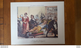 LITHOGRAPHIE LANGLUME EDITION PARIENTE 1989 L'APOPLEXIE FOUDROYANTE  36 X 29 CM  AMBOISE TARDIEU EDITEUR DU BATTOIR - Lithografieën