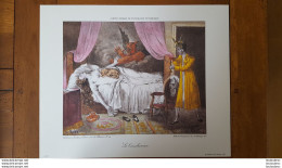 LITHOGRAPHIE LANGLUME EDITION PARIENTE 1989 LE CAUCHEMAR   36 X 29 CM  AMBOISE TARDIEU EDITEUR DU BATTOIR - Litografia