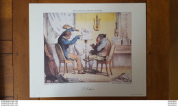 LITHOGRAPHIE LANGLUME EDITION PARIENTE 1989 L'ASTHME  36 X 29 CM  AMBOISE TARDIEU EDITEUR DU BATTOIR - Lithographien