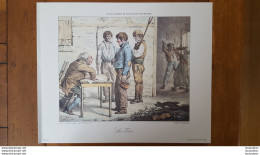 LITHOGRAPHIE LANGLUME EDITION PARIENTE 1989 LES TICS   36 X 29 CM  AMBOISE TARDIEU EDITEUR DU BATTOIR - Lithographien