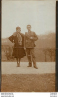 PHOTO ORIGINALE SOLDAT ET FEMME FORMAT 11 X 6.50 CM - War, Military