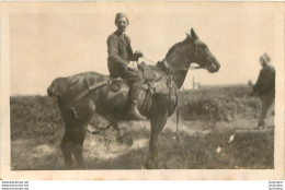 PHOTO ORIGINALE SOLDAT SUR CHEVAL  FORMAT 11.00 X 7 CM - War, Military