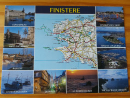 29 - FINISTERE - Carte Géographique - Contour Du Département Avec Multivues - Landkarten