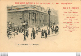 CHEMINS DE FER DE L'OUEST ET DE BRIGHTON    LONDRES LA BANQUE - Werbepostkarten
