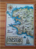 29 - FINISTERE - Carte Géographique - Contour Du Département - Carte Geografiche